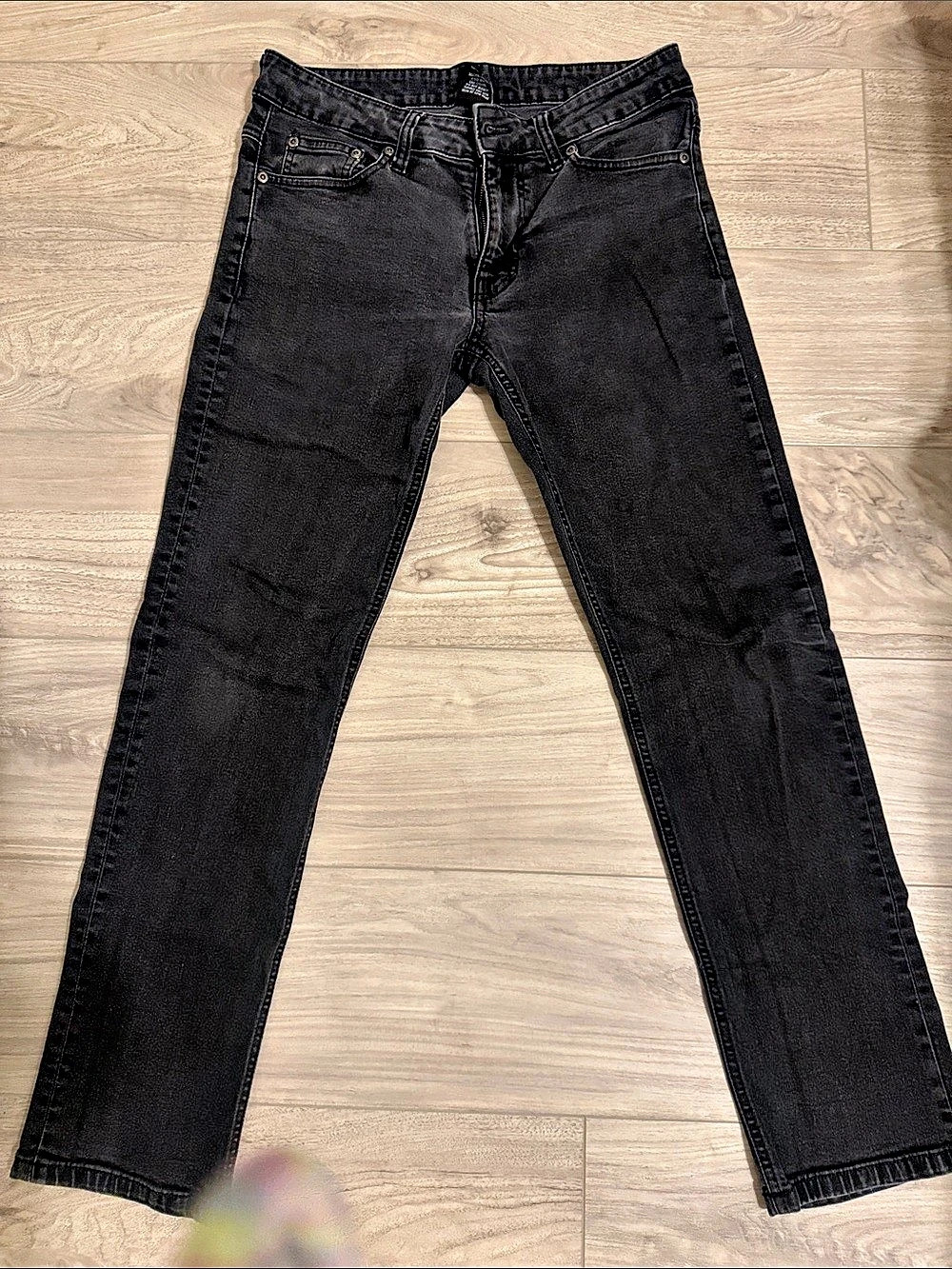 DEPARTED Straight Fit Men's Black Jeans Waist 31x30
